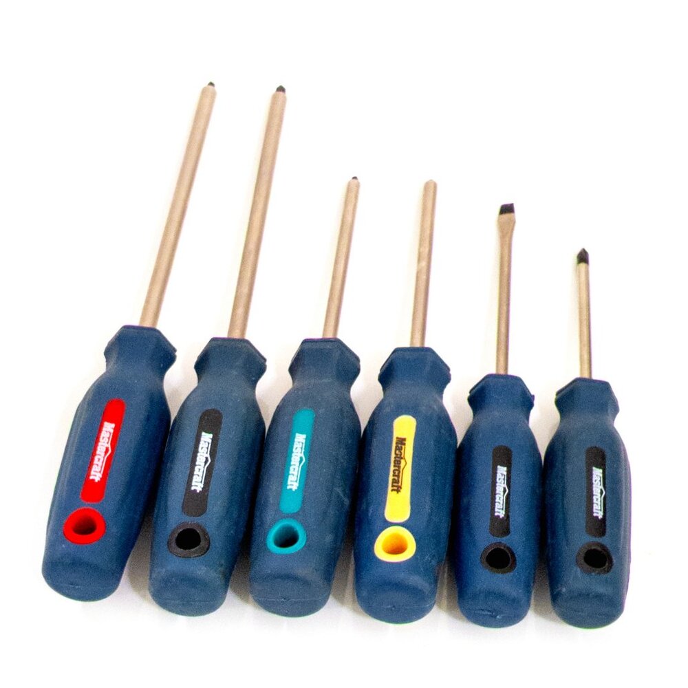 Mastercraft Screwdriver Lot of 6 Soft Handle No.1 No.2 No.3 No.0 3/16" Canada
